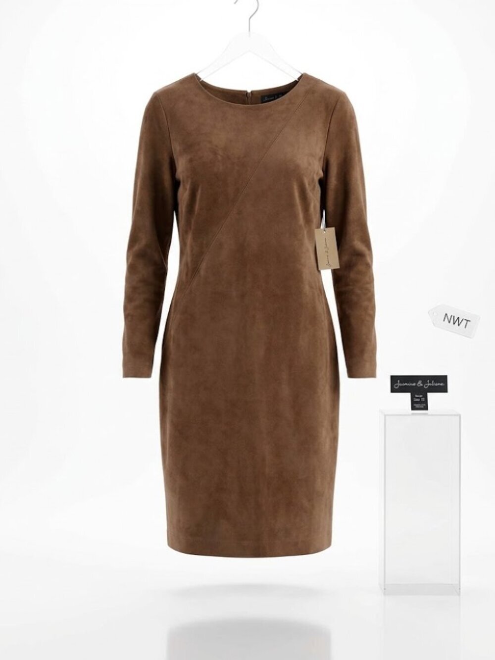 NWT Jasmine & Juliana Size 12 Suede Leather Dress